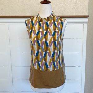 Zara Multicolored Geometric Sleeveless Tunic
